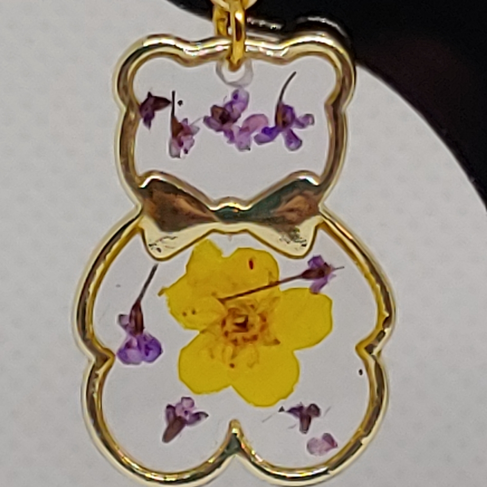 Floral teddy earrings - Picture 5 of 6